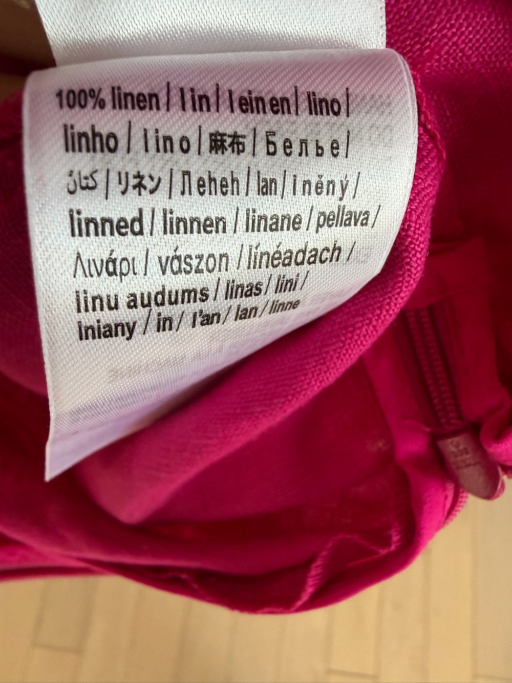 FARM Rio Hot Pink Floral-Shoulder Linen Dress - Picture 14 of 14
